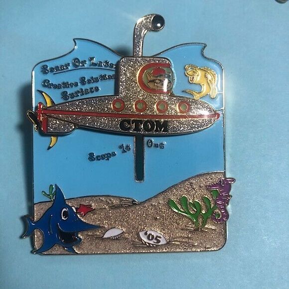 CT-OM ,2005 Odyssey of The Minds Scope it Out ,Submarine w/Omer Connecticut Pin - Picture 2 of 4